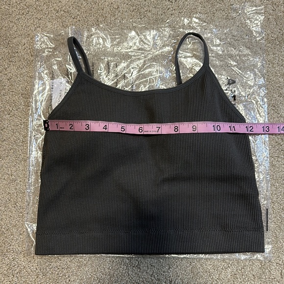 Zenana ash grey ribbed bralette S/M - Picture 10 of 11